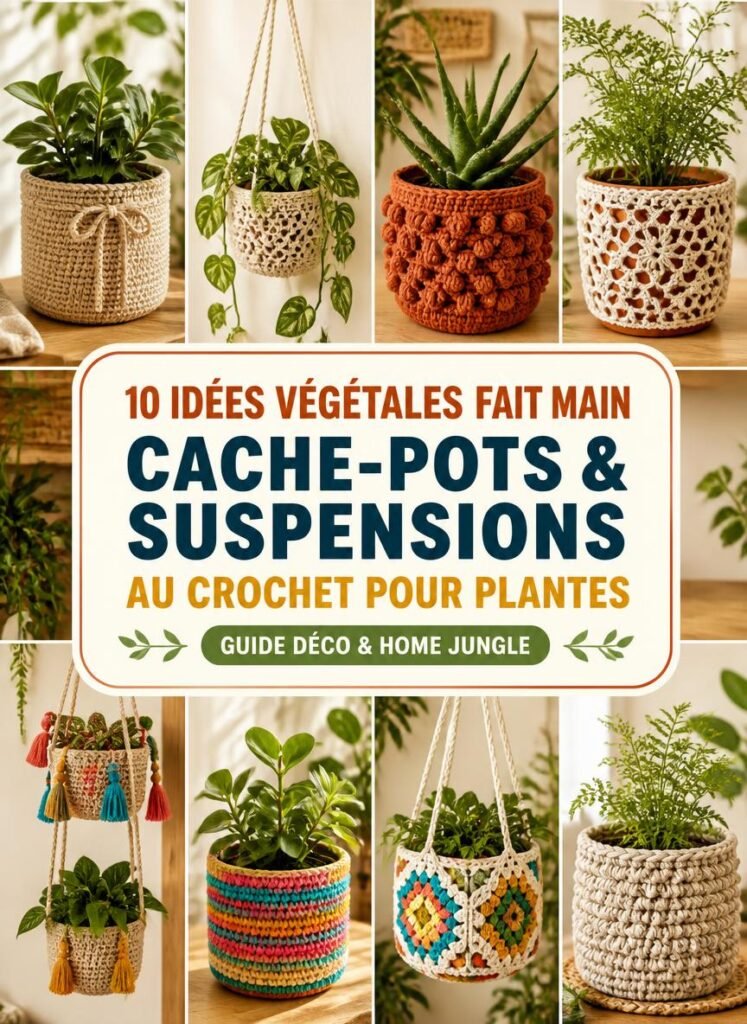 Cache-Pots et Suspensions pour Plantes au Crochet : 10 Idées Végétales Fait Main