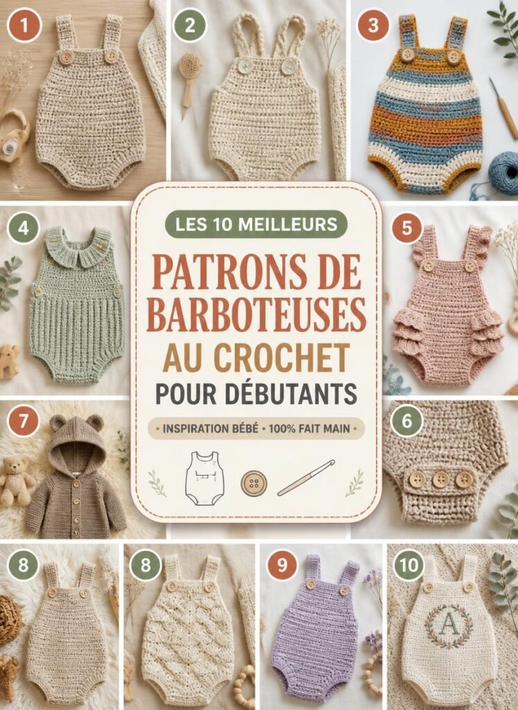 Les 10 Meilleurs Patrons de Barboteuses au Crochet pour Débutants
