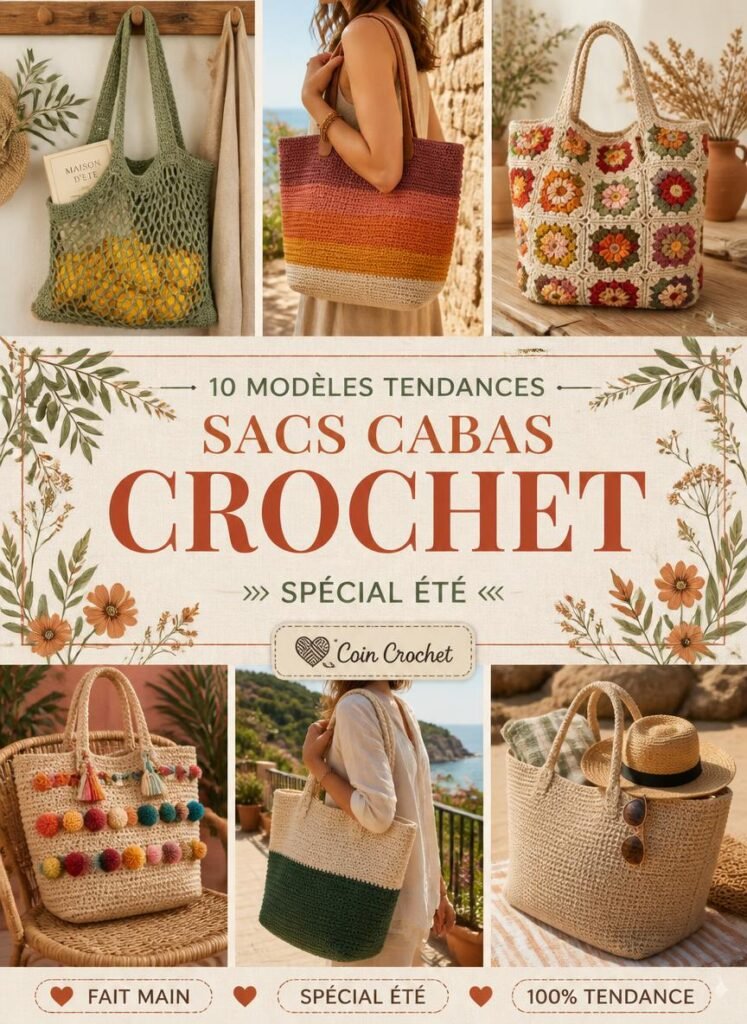 10 Modèles de Sac Cabas Crochet Tendances pour l&rsquo;Été