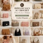 Collection de 25 sacs au crochet de luxe inspirés des grandes marques, modèles tendance