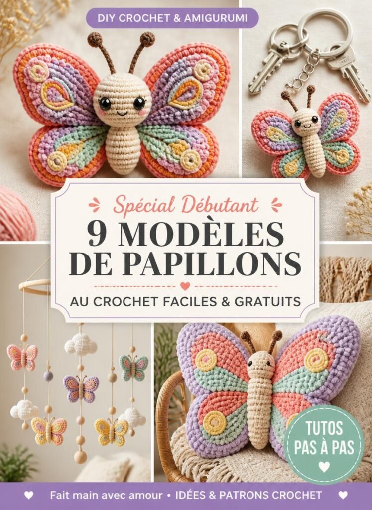 9 Modèles de Papillons au Crochet Amigurumi Faciles pour Débutants