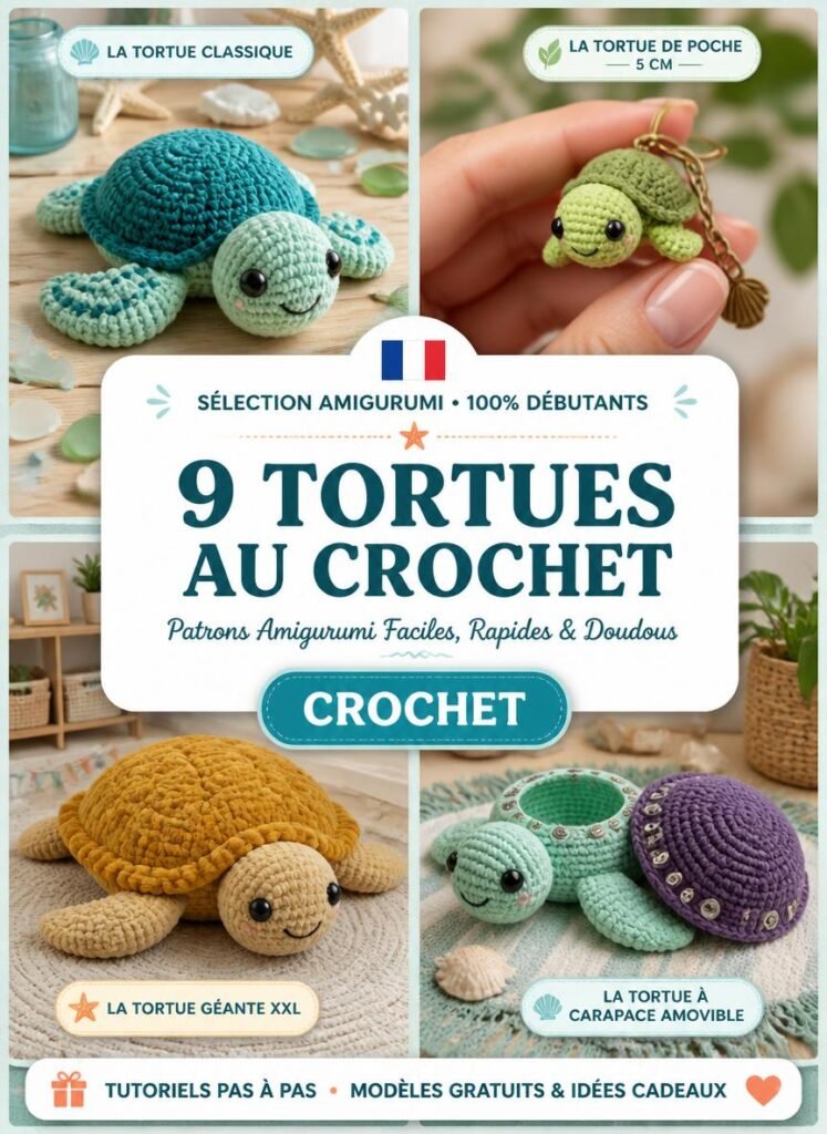 9 Patrons de Tortues au Crochet Amigurumi Faciles pour Débutants