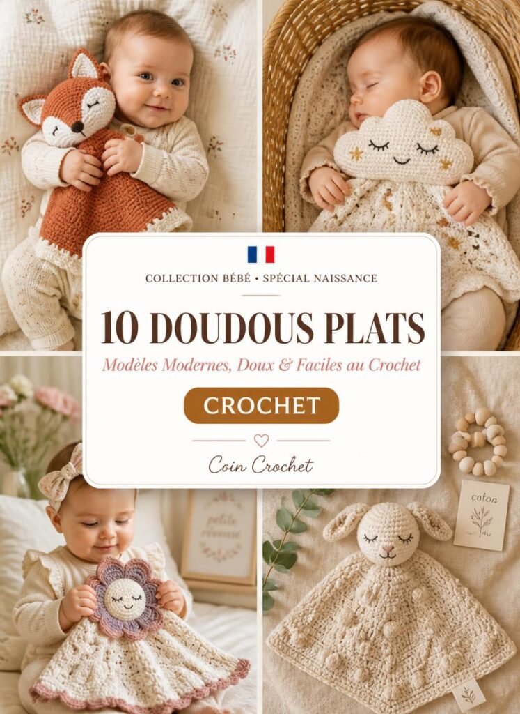 10 Idées Créatives pour Crocheter un Doudou Plat Moderne pour Bébé