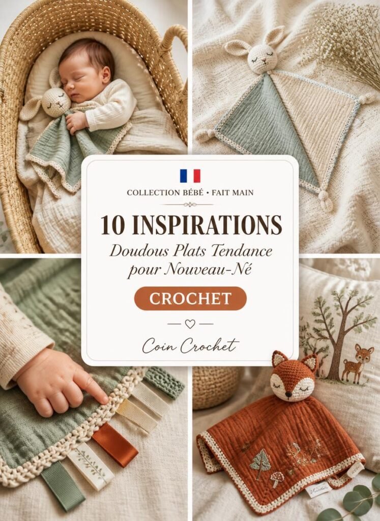 10 Inspirations Tendance de Doudous Plats Fait Main pour Nouveau-Né