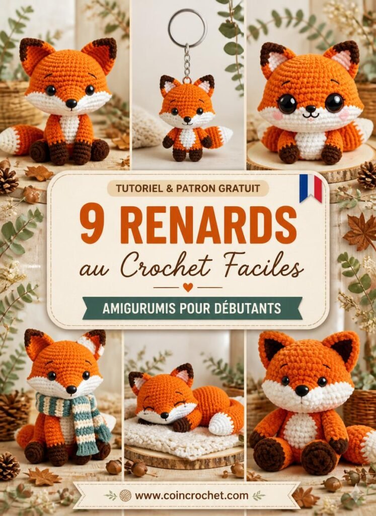 9 Patrons de Renards au Crochet Amigurumi Faciles pour Débutants