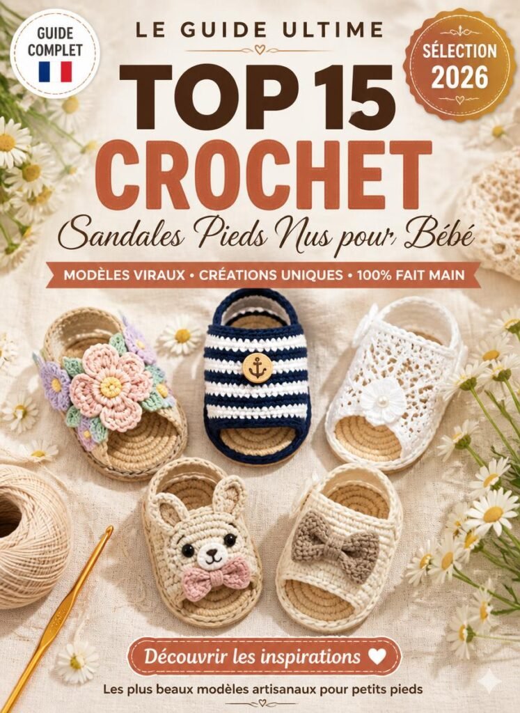 Top 15 des Plus Belles Sandales Pieds Nus au Crochet pour Bébé