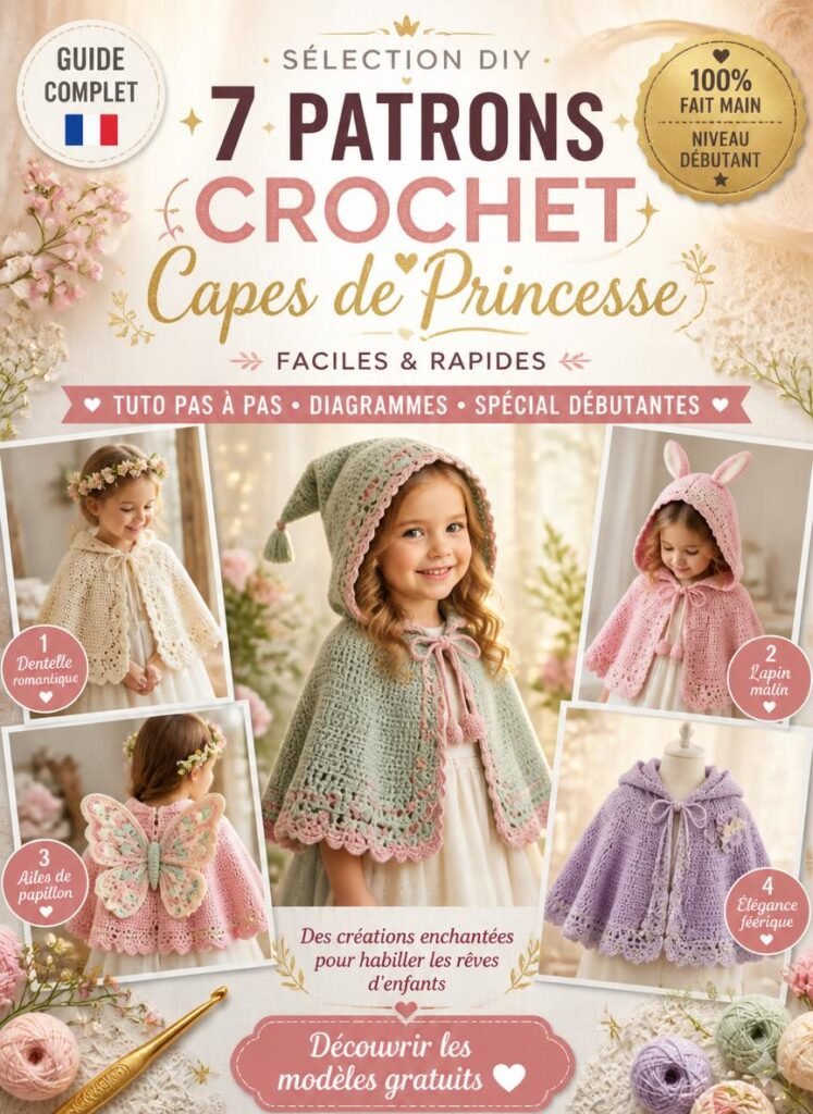 7 Patrons de Capes de Princesse au Crochet Faciles pour Débutantes